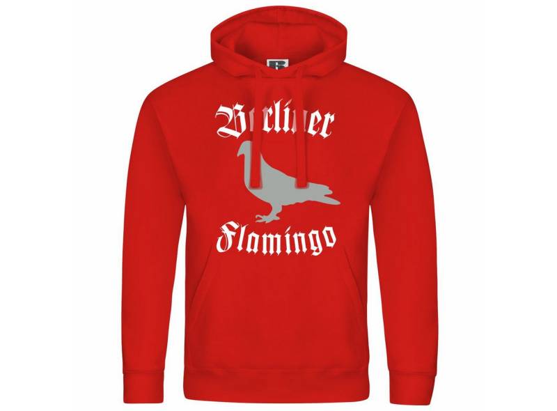 deinshirt Kapuzenpullover Herren Kapuzenpullover Berliner Flamingo Mit Print Motiv, Grafik von deinshirt