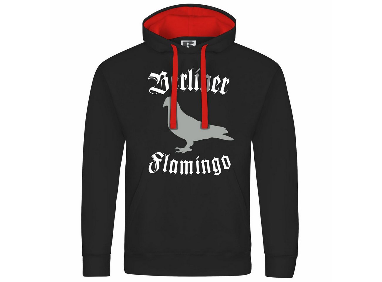 deinshirt Kapuzenpullover Herren Kapuzenpullover Berliner Flamingo Mit Print Motiv, Grafik von deinshirt