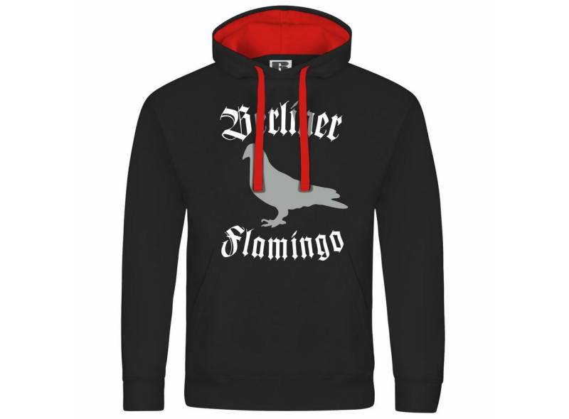 deinshirt Kapuzenpullover Herren Kapuzenpullover Berliner Flamingo Mit Print Motiv, Grafik von deinshirt