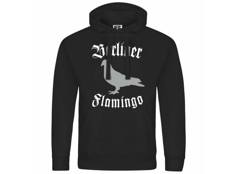 deinshirt Kapuzenpullover Herren Kapuzenpullover Berliner Flamingo Mit Print Motiv, Grafik von deinshirt