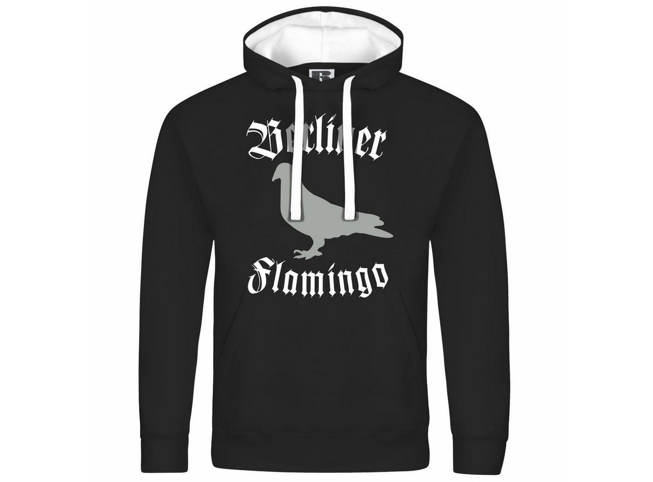 deinshirt Kapuzenpullover Herren Kapuzenpullover Berliner Flamingo Mit Print Motiv, Grafik von deinshirt