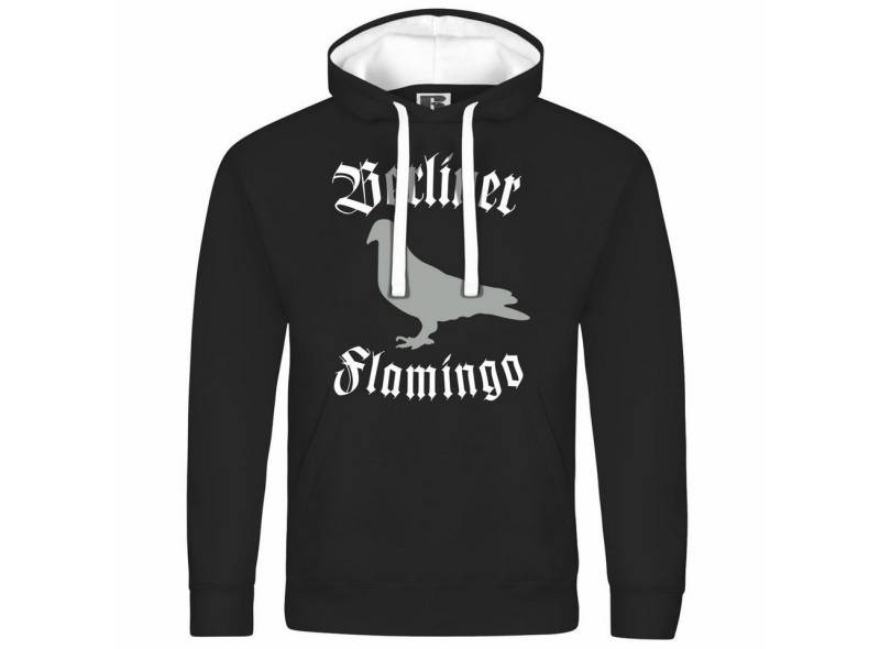 deinshirt Kapuzenpullover Herren Kapuzenpullover Berliner Flamingo Mit Print Motiv, Grafik von deinshirt