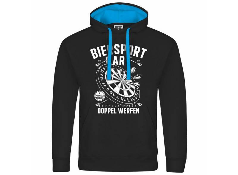 deinshirt Kapuzenpullover Herren Kapuzenpullover Biersport Dart Mit Print Motiv, Grafik von deinshirt