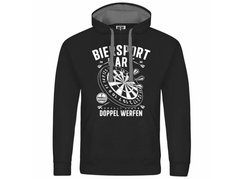 deinshirt Kapuzenpullover Herren Kapuzenpullover Biersport Dart Mit Print Motiv, Grafik von deinshirt