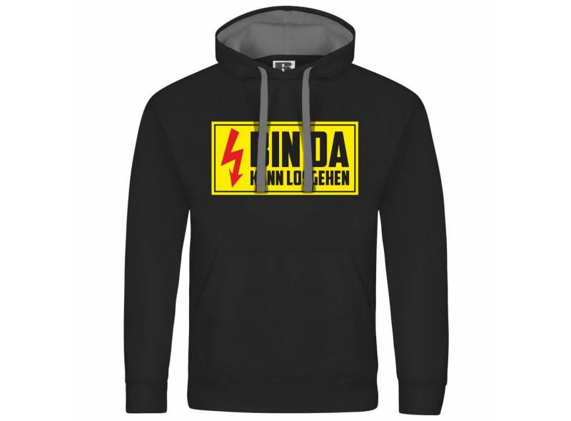 deinshirt Kapuzenpullover Herren Kapuzenpullover Bin da kann losgehen Mit Print Motiv, Grafik von deinshirt