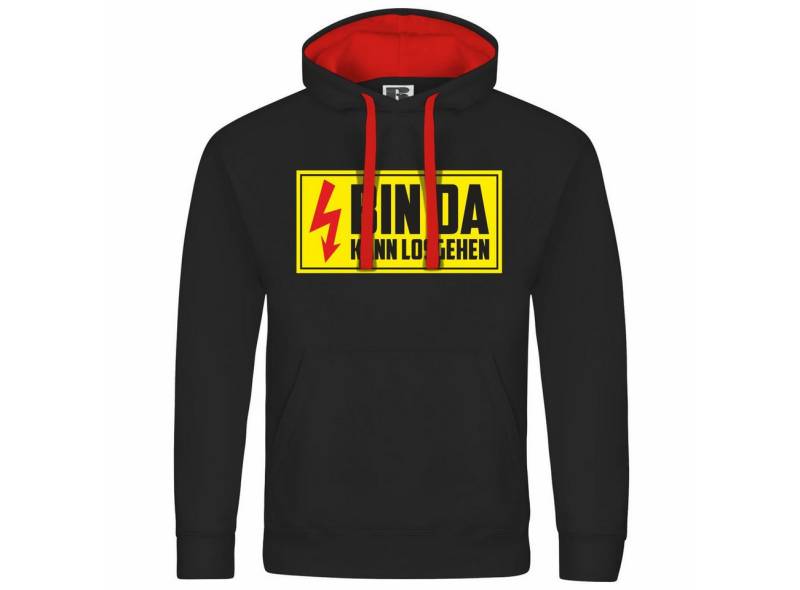 deinshirt Kapuzenpullover Herren Kapuzenpullover Bin da kann losgehen Mit Print Motiv, Grafik von deinshirt