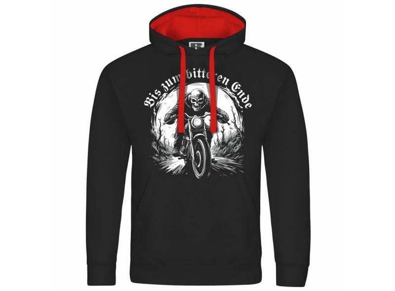 deinshirt Kapuzenpullover Herren Kapuzenpullover Bis zum bitteren Ende Mit Print Motiv, Grafik von deinshirt