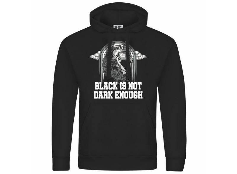 deinshirt Kapuzenpullover Herren Kapuzenpullover Black is not dark enough Mit Print Motiv, Grafik von deinshirt