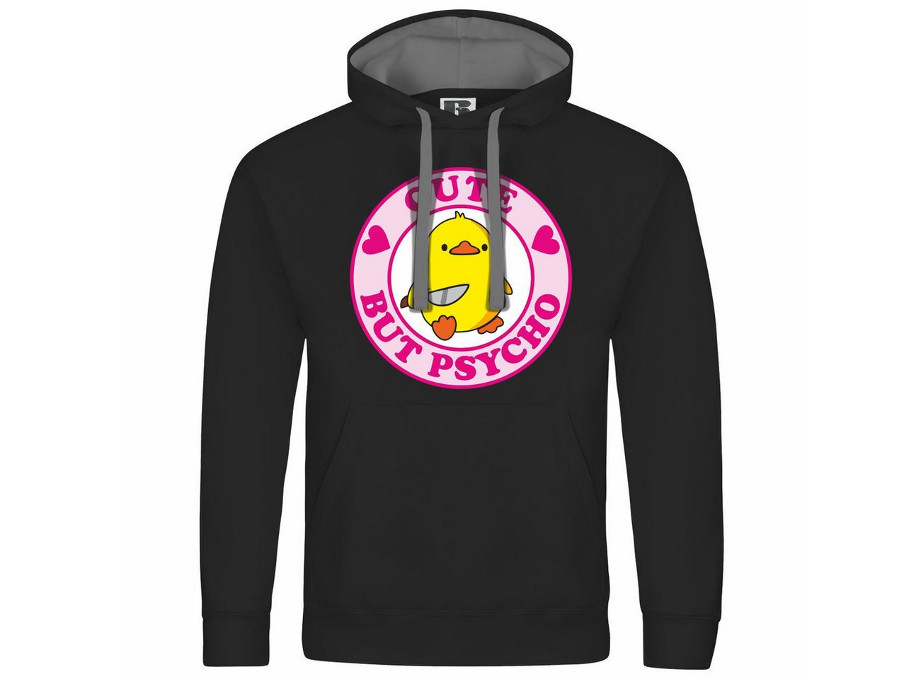 deinshirt Kapuzenpullover Herren Kapuzenpullover Cute but Psycho Mit Print Motiv, Grafik von deinshirt