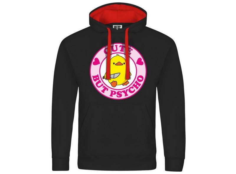 deinshirt Kapuzenpullover Herren Kapuzenpullover Cute but Psycho Mit Print Motiv, Grafik deinshirt Kapuzenpullover Herren Kapuzenpullover Cute but Psycho Mit Print Motiv, Grafik von deinshirt