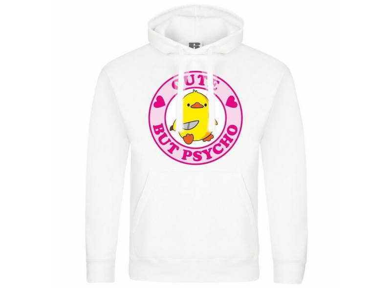deinshirt Kapuzenpullover Herren Kapuzenpullover Cute but Psycho Mit Print Motiv, Grafik von deinshirt