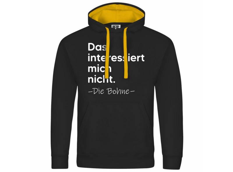 deinshirt Kapuzenpullover Herren Kapuzenpullover Das interessiert mich nicht. DIE BOHNE Mit Print Motiv, Grafik von deinshirt