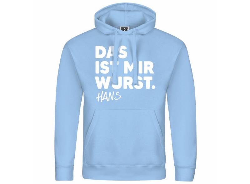 deinshirt Kapuzenpullover Herren Kapuzenpullover Das ist mir Wurst Mit Print Motiv, Grafik von deinshirt