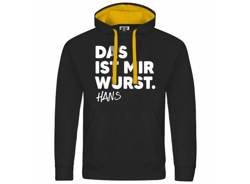 deinshirt Kapuzenpullover Herren Kapuzenpullover Das ist mir Wurst Mit Print Motiv, Grafik von deinshirt