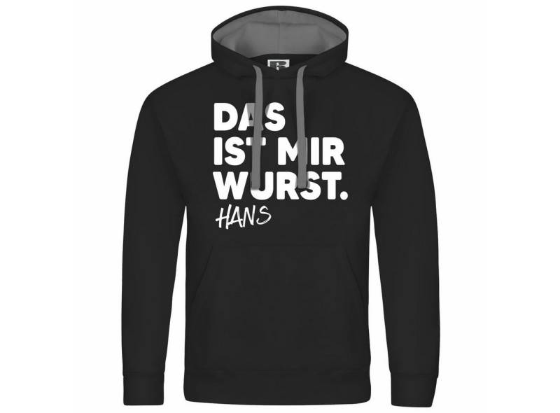deinshirt Kapuzenpullover Herren Kapuzenpullover Das ist mir Wurst Mit Print Motiv, Grafik von deinshirt
