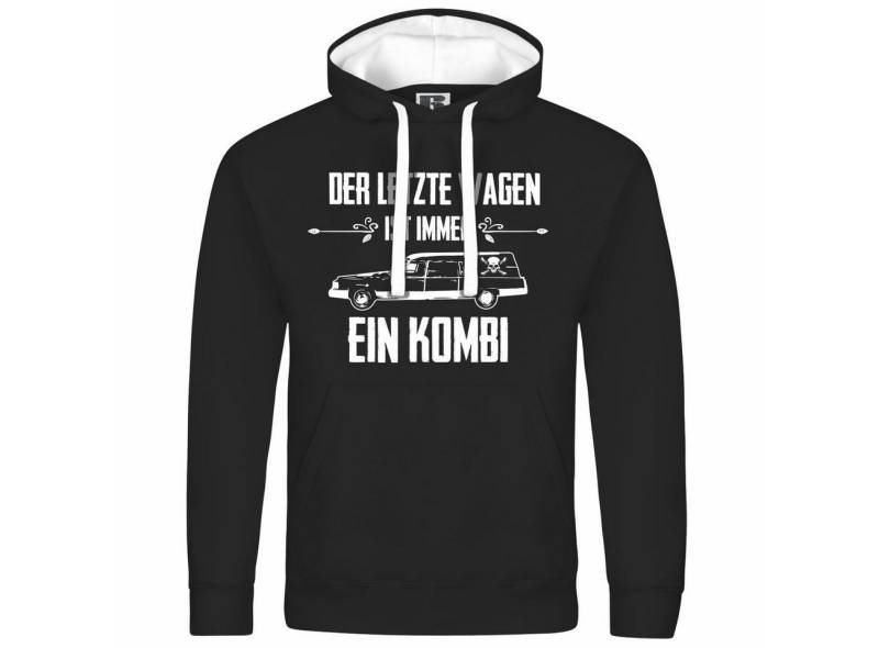 deinshirt Kapuzenpullover Herren Kapuzenpullover Der letzte Wagen ist immer ein KOMBI Mit Print Motiv, Grafik von deinshirt