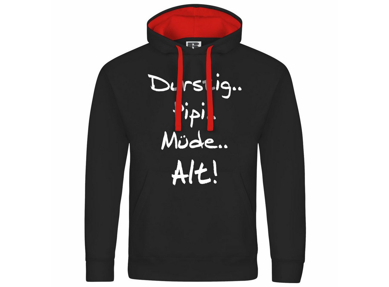 deinshirt Kapuzenpullover Herren Kapuzenpullover Durstig pipi müde alt Mit Print Motiv, Grafik deinshirt Kapuzenpullover Herren Kapuzenpullover Durstig pipi müde alt Mit Print Motiv, Grafik von deinshirt