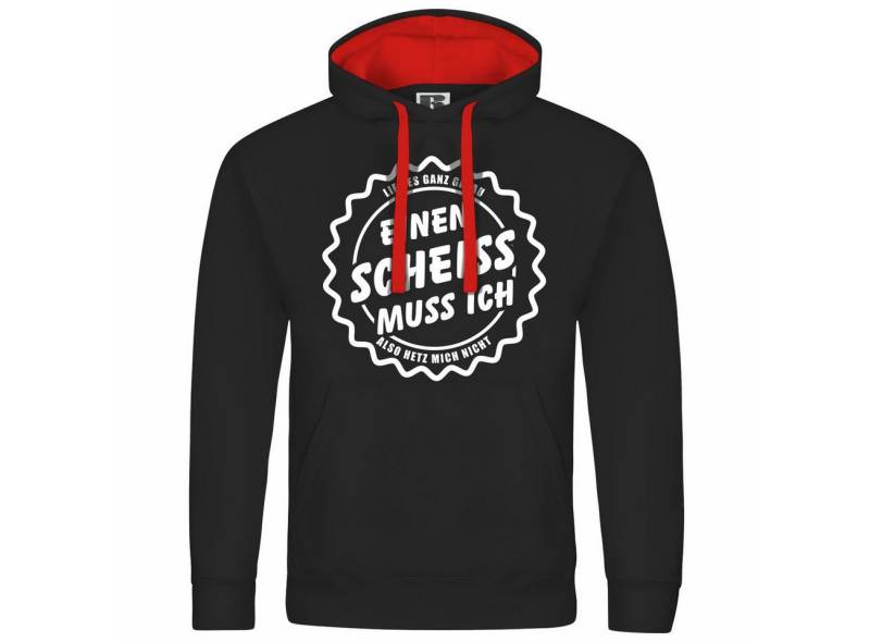 deinshirt Kapuzenpullover Herren Kapuzenpullover Einen Scheiß muss Ich Mit Print Motiv, Grafik von deinshirt