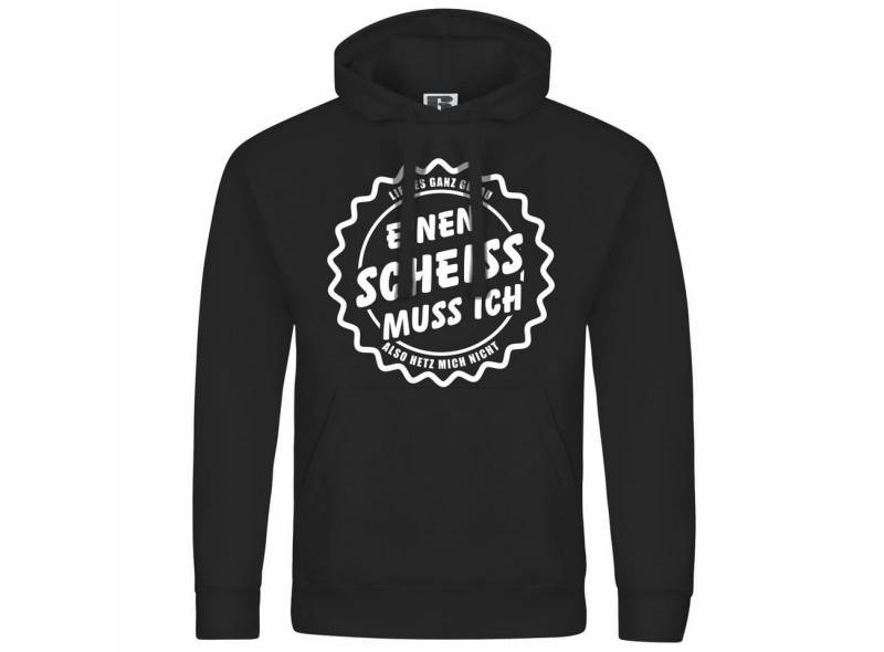 deinshirt Kapuzenpullover Herren Kapuzenpullover Einen Scheiß muss Ich Mit Print Motiv, Grafik von deinshirt