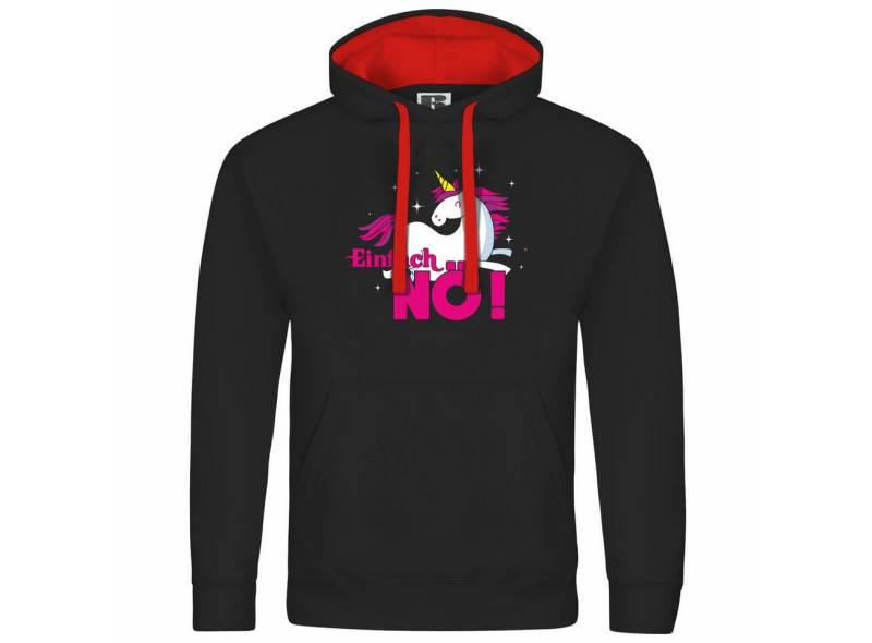 deinshirt Kapuzenpullover Herren Kapuzenpullover Einhorn Einfach NÖ Mit Print Motiv, Grafik von deinshirt