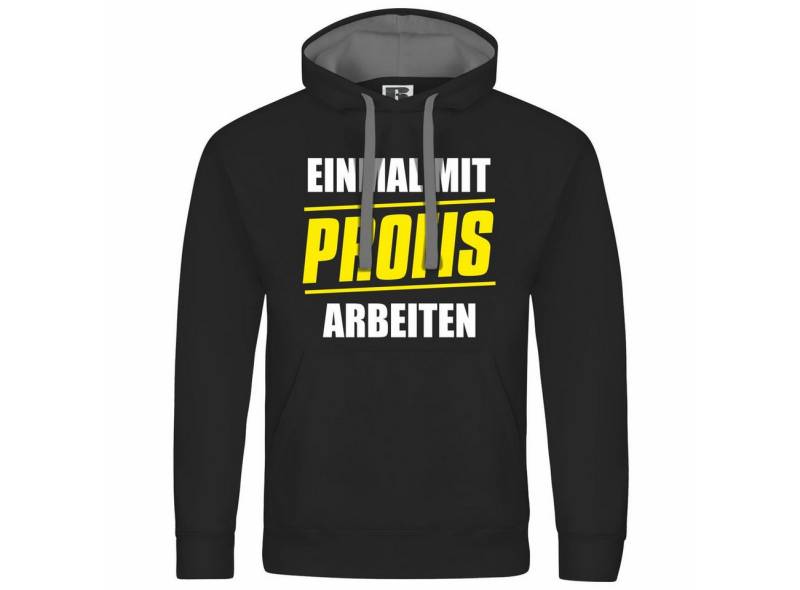 deinshirt Kapuzenpullover Herren Kapuzenpullover Einmal mit Profis arbeiten Mit Print Motiv, Grafik von deinshirt