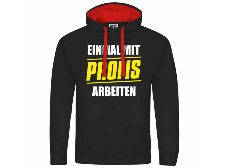 deinshirt Kapuzenpullover Herren Kapuzenpullover Einmal mit Profis arbeiten Mit Print Motiv, Grafik von deinshirt