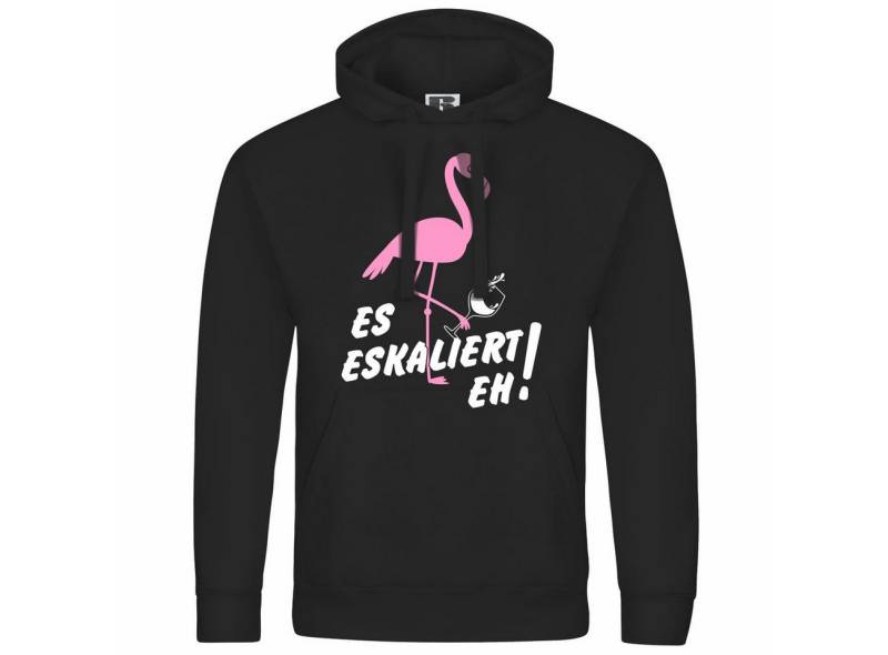 deinshirt Kapuzenpullover Herren Kapuzenpullover Es eskaliert eh Flamingo Mit Print Motiv, Grafik von deinshirt