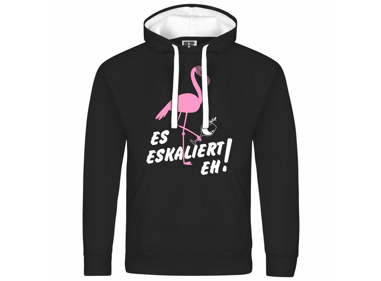 deinshirt Kapuzenpullover Herren Kapuzenpullover Es eskaliert eh Flamingo Mit Print Motiv, Grafik von deinshirt