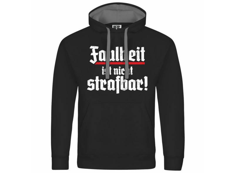 deinshirt Kapuzenpullover Herren Kapuzenpullover Faulheit ist nicht strafbar Mit Print Motiv, Grafik von deinshirt