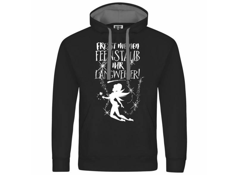 deinshirt Kapuzenpullover Herren Kapuzenpullover Fresst meinen Feenstaub ihr Langweiler Mit Print Motiv, Grafik von deinshirt