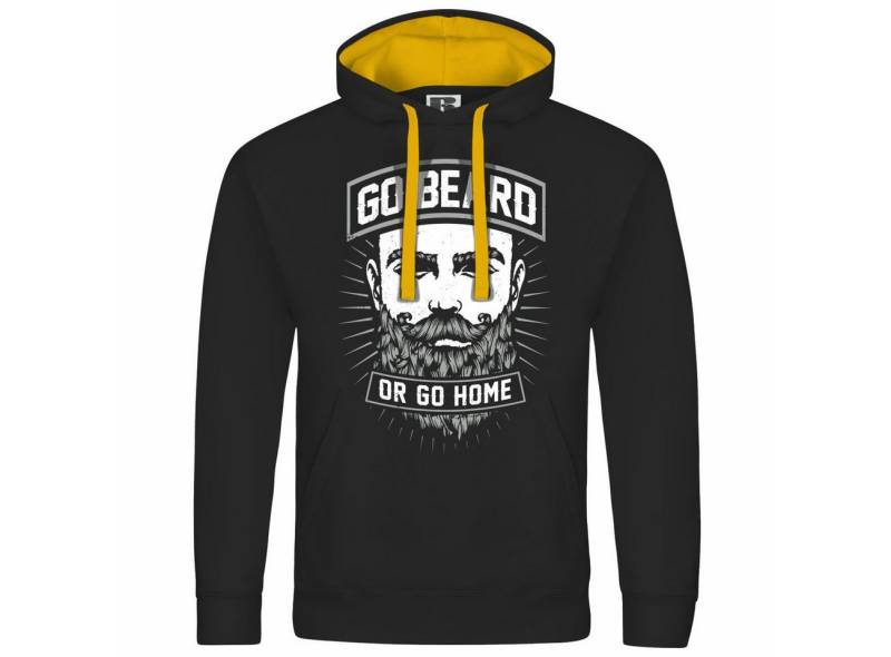 deinshirt Kapuzenpullover Herren Kapuzenpullover Go beard or go home Mit Print Motiv, Grafik von deinshirt