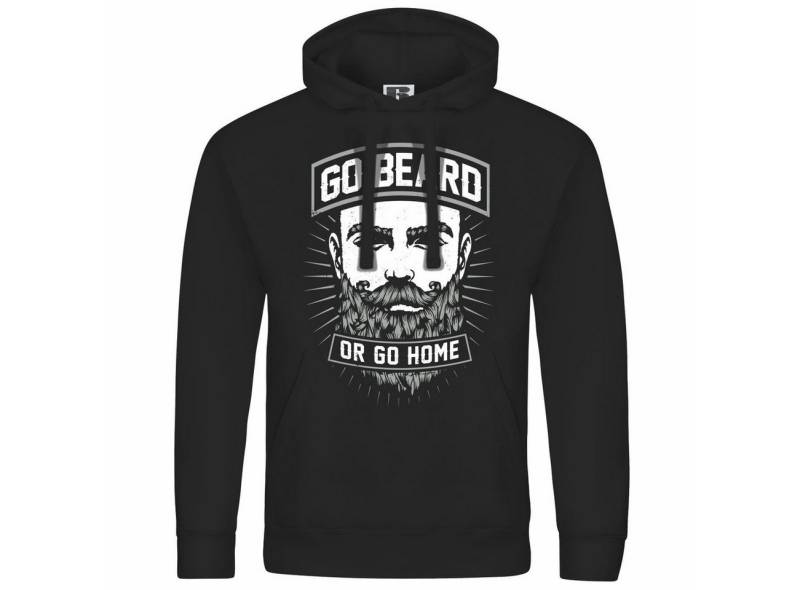 deinshirt Kapuzenpullover Herren Kapuzenpullover Go beard or go home Mit Print Motiv, Grafik von deinshirt