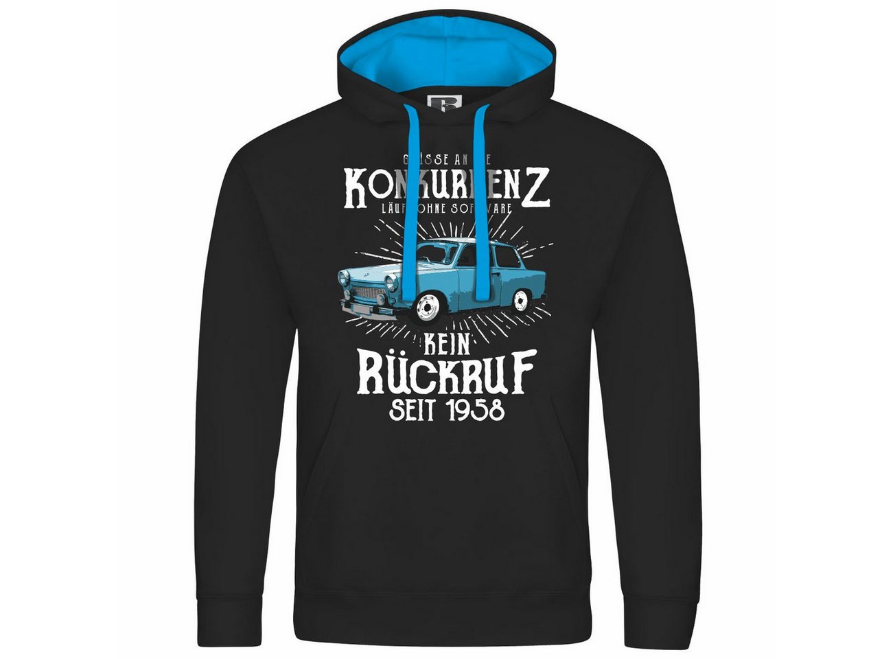 deinshirt Kapuzenpullover Herren Kapuzenpullover Grüße an die Konkurrenz Mit Print Motiv, Grafik von deinshirt