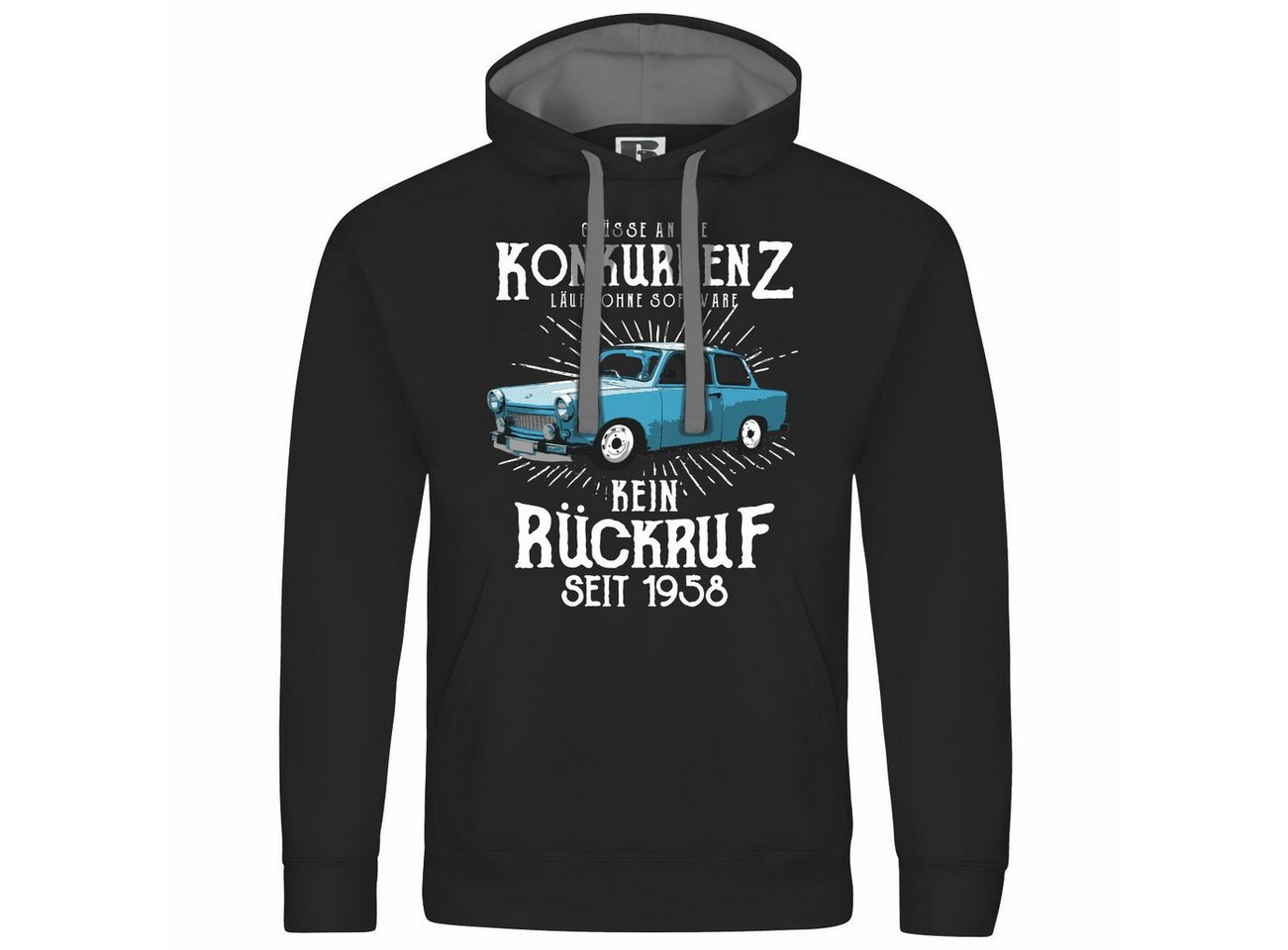 deinshirt Kapuzenpullover Herren Kapuzenpullover Grüße an die Konkurrenz Mit Print Motiv, Grafik von deinshirt