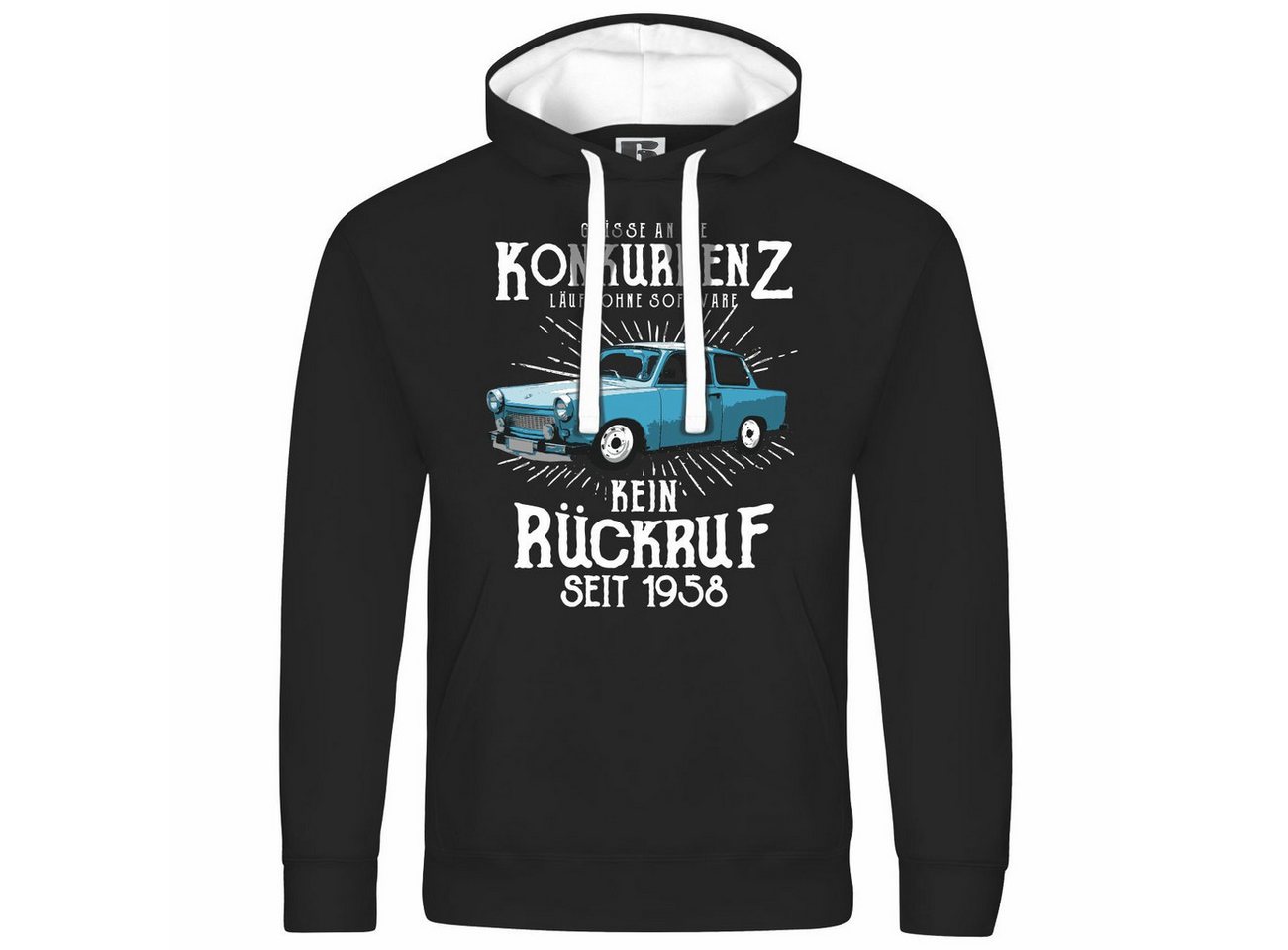 deinshirt Kapuzenpullover Herren Kapuzenpullover Grüße an die Konkurrenz Mit Print Motiv, Grafik von deinshirt