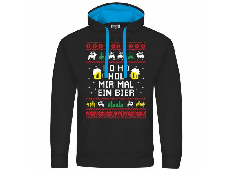 deinshirt Kapuzenpullover Herren Kapuzenpullover HO HO Hol mir mal ein Bier Mit Print Motiv, Grafik von deinshirt