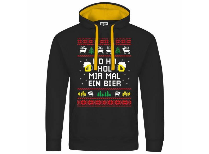deinshirt Kapuzenpullover Herren Kapuzenpullover HO HO Hol mir mal ein Bier Mit Print Motiv, Grafik von deinshirt