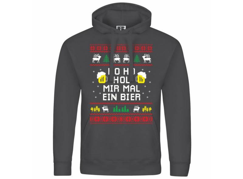 deinshirt Kapuzenpullover Herren Kapuzenpullover HO HO Hol mir mal ein Bier Mit Print Motiv, Grafik von deinshirt