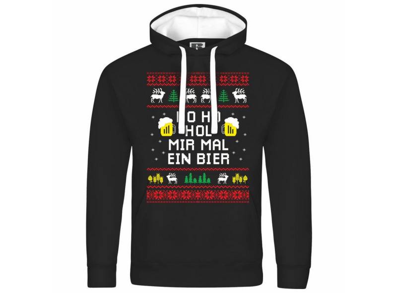 deinshirt Kapuzenpullover Herren Kapuzenpullover HO HO Hol mir mal ein Bier Mit Print Motiv, Grafik von deinshirt