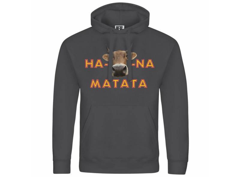 deinshirt Kapuzenpullover Herren Kapuzenpullover Ha KUHna Matata Mit Print Motiv, Grafik von deinshirt