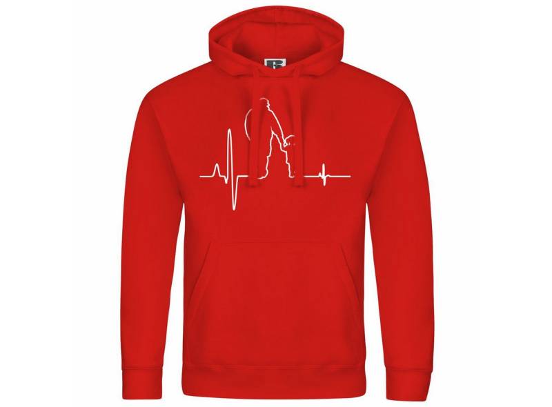 deinshirt Kapuzenpullover Herren Kapuzenpullover Herzschlag Vater und Tochter Mit Print Motiv, Grafik von deinshirt