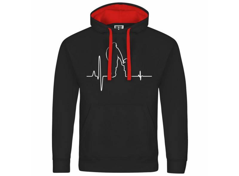 deinshirt Kapuzenpullover Herren Kapuzenpullover Herzschlag Vater und Tochter Mit Print Motiv, Grafik von deinshirt
