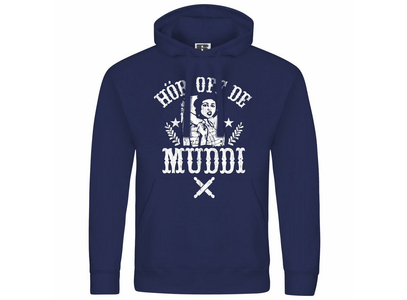 deinshirt Kapuzenpullover Herren Kapuzenpullover Hör off de Muddi Mit Print Motiv, Grafik von deinshirt