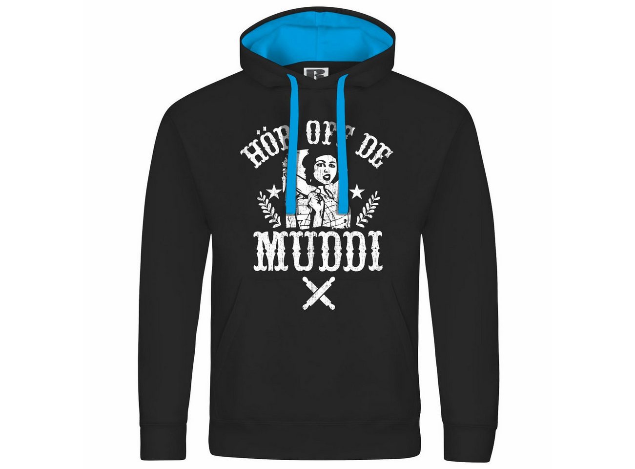 deinshirt Kapuzenpullover Herren Kapuzenpullover Hör off de Muddi Mit Print Motiv, Grafik von deinshirt