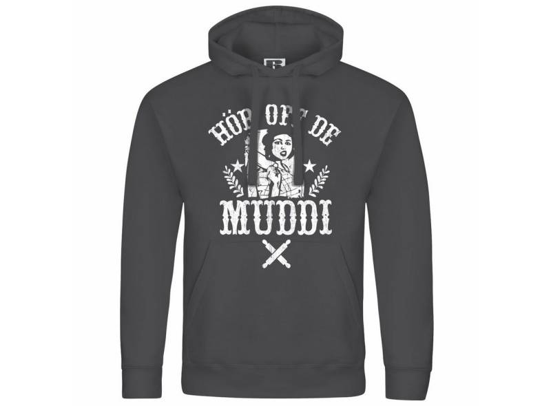 deinshirt Kapuzenpullover Herren Kapuzenpullover Hör off de Muddi Mit Print Motiv, Grafik von deinshirt