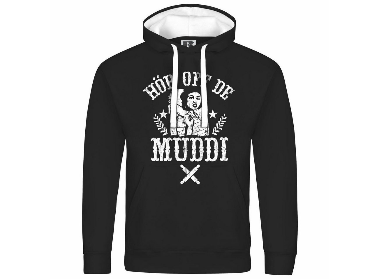 deinshirt Kapuzenpullover Herren Kapuzenpullover Hör off de Muddi Mit Print Motiv, Grafik von deinshirt