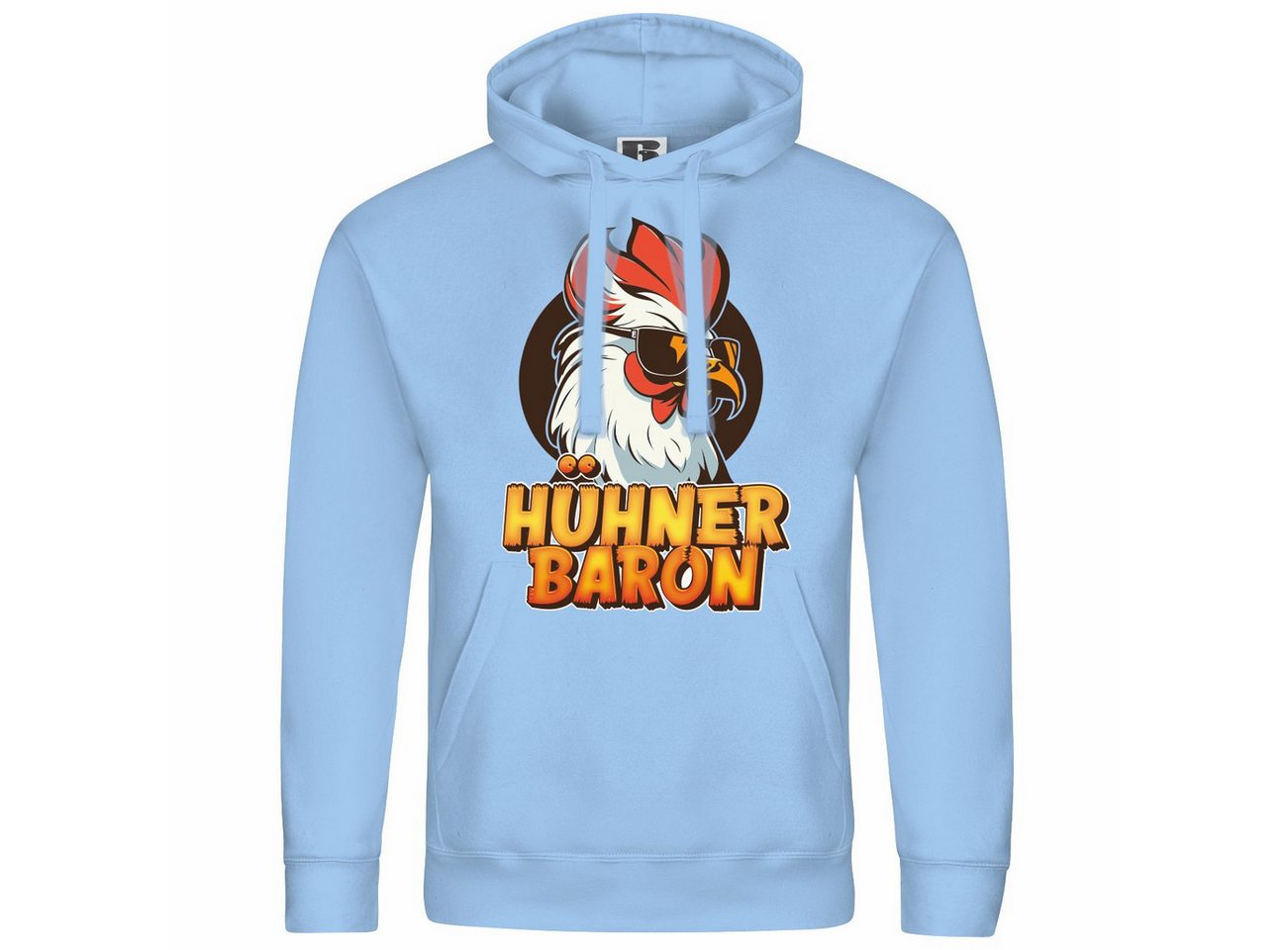 deinshirt Kapuzenpullover Herren Kapuzenpullover Hühnerbaron Mit Print Motiv, Grafik von deinshirt