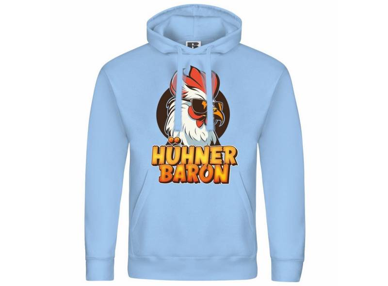 deinshirt Kapuzenpullover Herren Kapuzenpullover Hühnerbaron Mit Print Motiv, Grafik von deinshirt