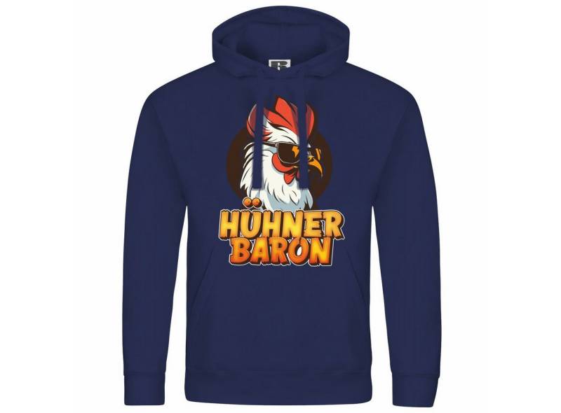 deinshirt Kapuzenpullover Herren Kapuzenpullover Hühnerbaron Mit Print Motiv, Grafik von deinshirt