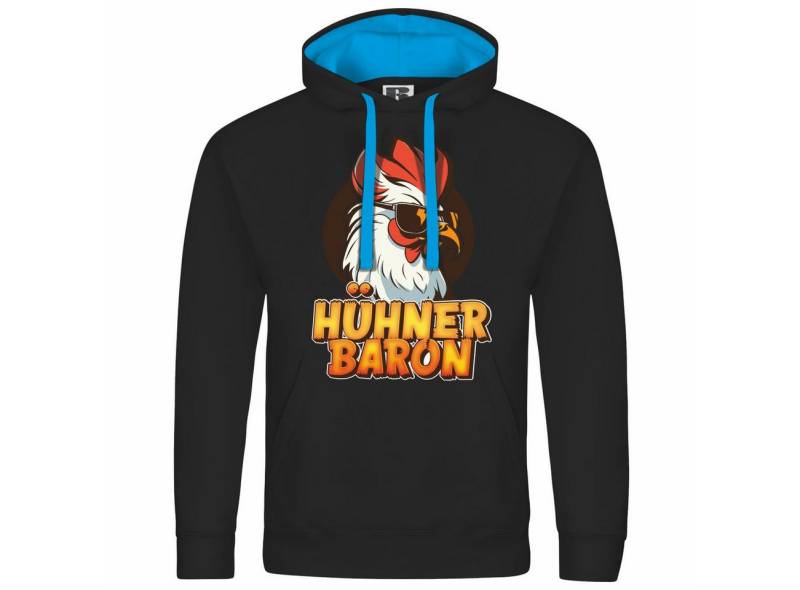 deinshirt Kapuzenpullover Herren Kapuzenpullover Hühnerbaron Mit Print Motiv, Grafik von deinshirt